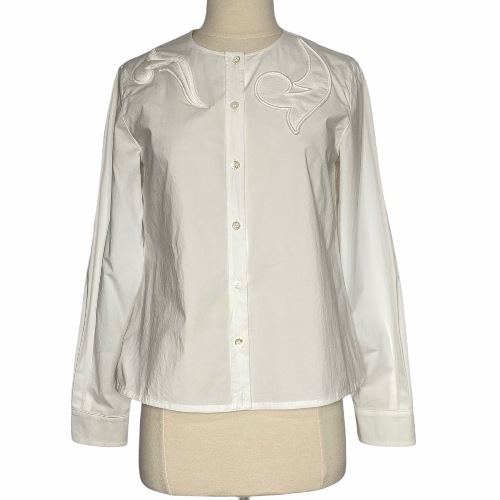 MOSCHINO White Cotton Applique Top